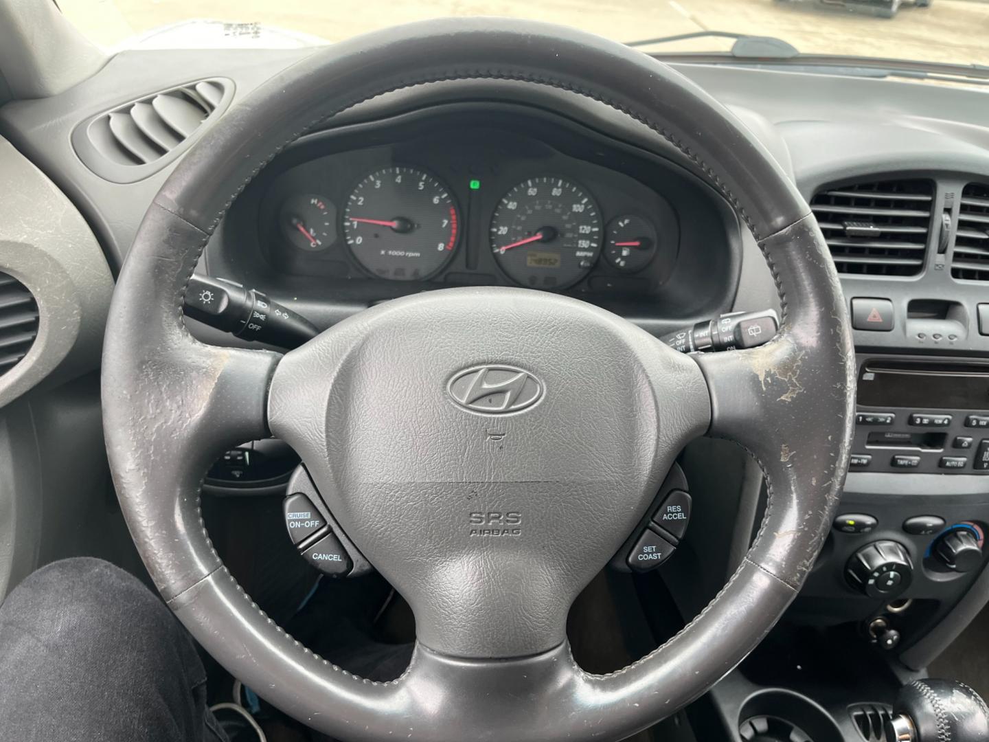 2003 SILVER /gray Hyundai Santa Fe GLS (KM8SC13D53U) with an 2.7L V6 DOHC 24V engine, 4-Speed Automatic Overdrive transmission, located at 14700 Tomball Parkway 249, Houston, TX, 77086, (281) 444-2200, 29.928619, -95.504074 - Photo#16